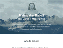 Tablet Screenshot of mahavatarbabaji.com